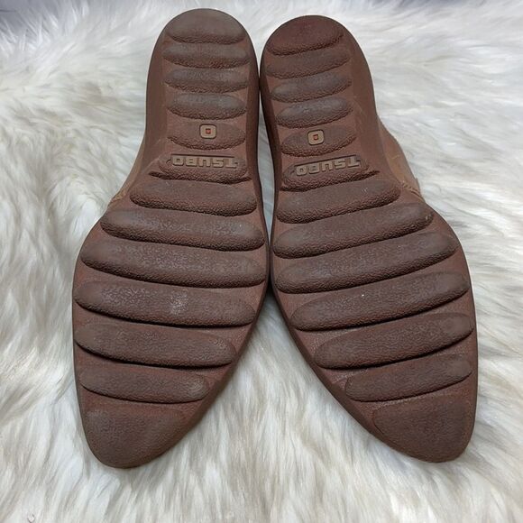 Tsubo Edom Tan Leather Wedge Clogs Sz 10 - Picture 6 of 6